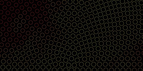 Fototapeta na wymiar Dark Orange vector template with circles. Modern abstract illustration with colorful circle shapes. Pattern for websites.
