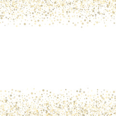 Gold Glitter Stars. Luxury Shiny Confetti.