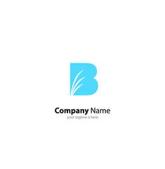 the simple modern logo of letter b with white background