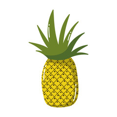 tropical fruit pineapple cartoon isolated design icon white background