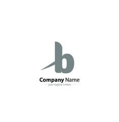 the simple modern logo of letter b with white background