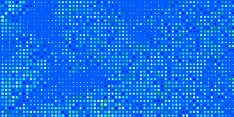 Light Blue, Green vector pattern with spheres. Abstract decorative design in gradient style with bubbles. Pattern for booklets, leaflets.