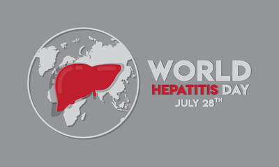 Vector illustration,banner or poster of happy world hepatitis day. happy world hepatitis day concept.