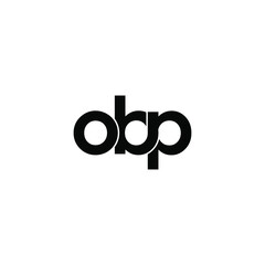 obp letter original monogram logo design