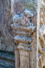 Detail of a stone carving in Sri Lanka