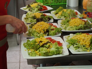 Comida matrimonio ensalada entrada