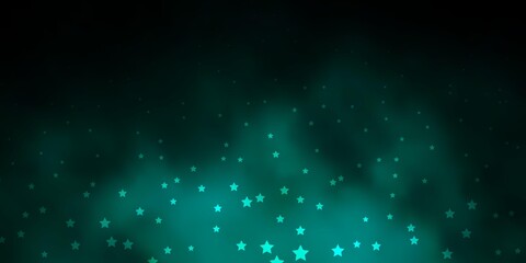 Dark Green vector layout with bright stars. Modern geometric abstract illustration with stars. Pattern for wrapping gifts.