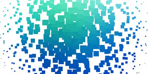 Light Blue, Green vector pattern in square style. Abstract gradient illustration with colorful rectangles. Best design for your ad, poster, banner.