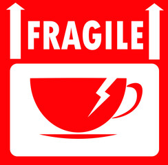 Fragile icon logo or symbol
