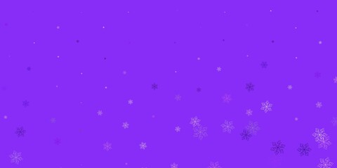 Obraz premium Light purple, pink vector doodle texture with flowers.