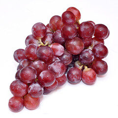 fresh grapes isolated white background