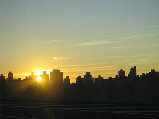 Obraz premium sunset in the city