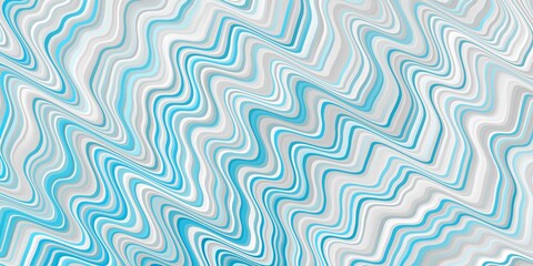 Light BLUE vector layout with wry lines. Bright illustration with gradient circular arcs. Best design for your ad, poster, banner.