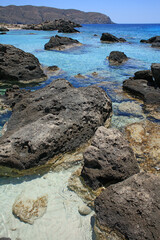 Kerdodasos beach crete private blue lagoon paradise red sand coast summer 2020 covid-19 holidays modern high quality print