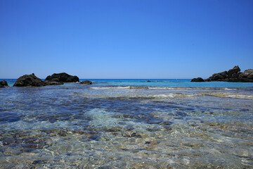 Kerdodasos beach crete private blue lagoon paradise red sand coast summer 2020 covid-19 holidays...
