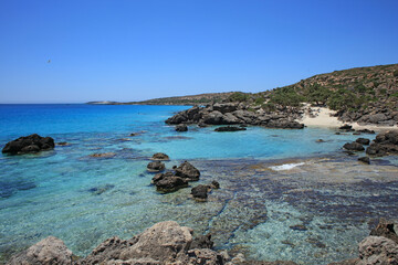 Kerdodasos beach crete private blue lagoon paradise red sand coast summer 2020 covid-19 holidays...