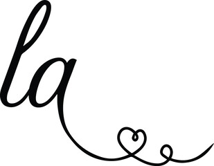 LA  Letter Initial Logo Design, Vector Template