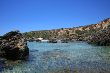 Kerdodasos beach crete private blue lagoon paradise red sand coast summer 2020 covid-19 holidays...