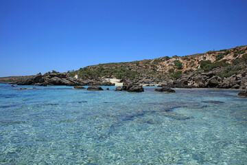 Kerdodasos beach crete private blue lagoon paradise red sand coast summer 2020 covid-19 holidays...