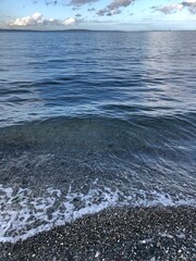 waves on the beach of the Puget Sound