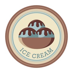 Obraz premium ice cream label