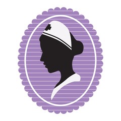silhouette of nurse