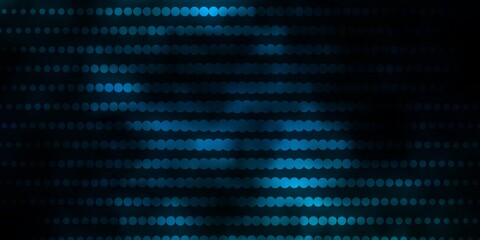 Dark BLUE vector template with circles. Colorful illustration with gradient dots in nature style. Design for your commercials.
