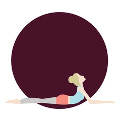 girl practising yoga in sphinx pose