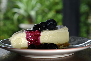 Cake Is a blueberry chip cake Is a delicious sweet dessert	