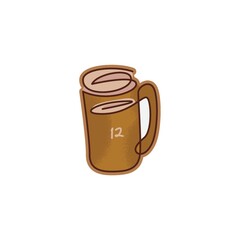 cold coffee in mug
