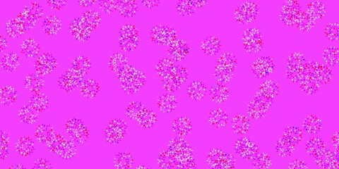 Light blue, red vector natural artwork with flowers.