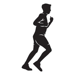 Fototapeta na wymiar silhouette of a man running
