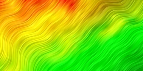 Light Green, Yellow vector template with curves. Gradient illustration in simple style with bows. Pattern for websites, landing pages.