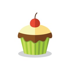 cupcake with cherry topping