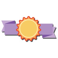 vintage label with banner