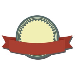 vintage label with banner