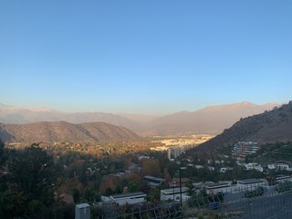 View From the mountains in santiago de Chile