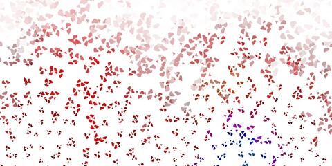 Fototapeta premium Light blue, red vector background with random forms.