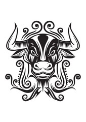 tribal bull tattoo