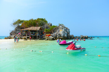 Jet ski on the beach. Khai Nok island, Thailand.