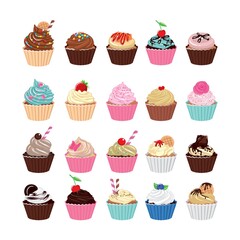 set of cupcakes