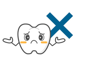 Periodontal disease and gum inflammation Healthy tooth character