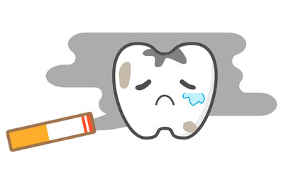 Periodontal disease and gum inflammation Healthy tooth character