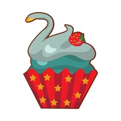 swan cupcake