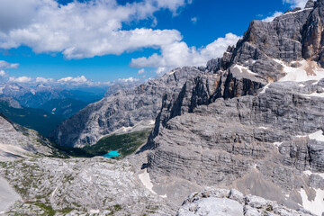 Punta Nera mountain in Dolomites