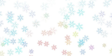 Light multicolor vector abstract background with leaves.