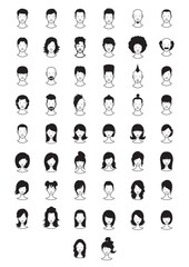 collection of hairstyles