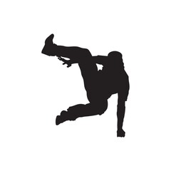 silhouette of a man dancing