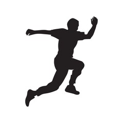 Plakat silhouette of a man running