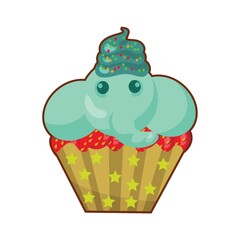elephant cupcake